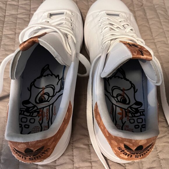 adidas White Sneakers with Tan Accents - Picture 6 of 7